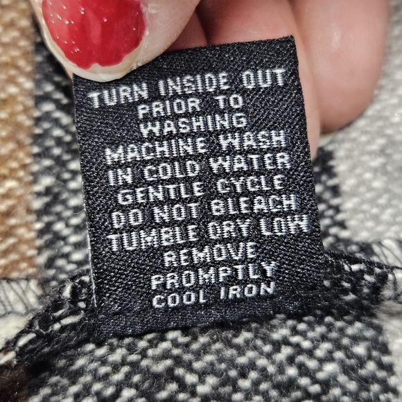 Aztec Southwestern Tribal Print Fringe Cardigan Wrap Jacket Boho Western Blanket - Picture 11 of 12